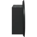 vidaXL Badezimmerschrank mit Rundem Spiegel & LED Schwarz 40x40x17,5cm