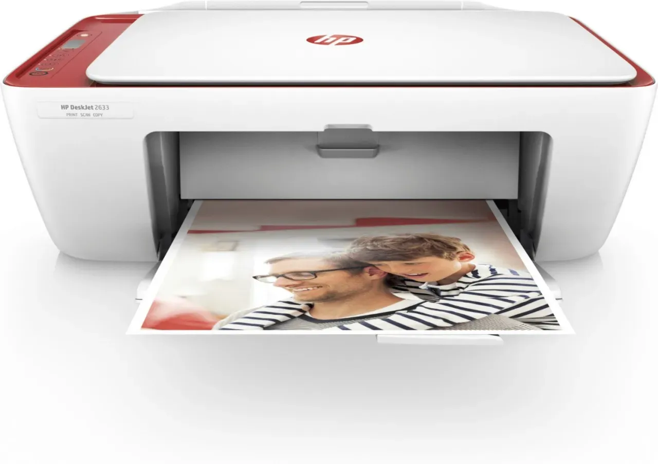 HP Deskjet 2723 3in1 Drucker Scanner Kopierer weiss/rot refurbed