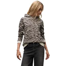 STREET ONE Hoodie Animal-Print Braun 42