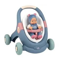 Little Smoby 3-in-1 Lauflernwagen mit Puppe