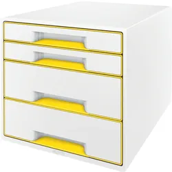 LEITZ Schubladenboxen WOW CUBE, 4 Schubladen, gelb