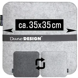 Dune Design Sitzkissen 35 x 35 x 3 cm grau 2 St.