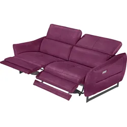2,5-Sitzer EGOITALIANO "Dafne", pink (fuchsia), B:208cm H:97cm T:108cm, Sofas, mit und ohne elektrischer Relaxfunktion, Kopfteile manuell verstellbar