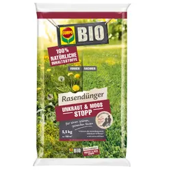 COMPO BIO Rasendünger Unkraut & Moos Stopp 5,5 kg für 110 m2