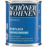 Schöner Wohnen Protect Buntlack Hochglänzend 375 ml Farbwahl, Farbe:Ral 7593 Erdbraun