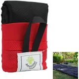 Vxiwscy Mini Picknickdecke Ultraleicht, Ultrathin Tragbare Stranddecke, Outdoor Decke für Strand, Picknick, Camping, Wandern, Wasserabweisend, Schnelltrocknend, 70 x 110 cm (Rot)