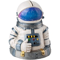 große Spardose - Motivwahl - Astronaut - Weltraum - mit Verschluss - 14 cm - stabile Sparbüchse aus Kunstharz/Polystone - Sparschwein - für Kinder & Erwachs..