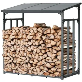 holz4home® Kaminholzunterstand Metall M (1.4RM 2SRM)