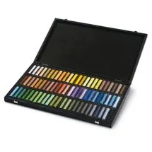 Blockx Holzbox mit 72 Pastellkreiden 45x27,5 cm Tiere