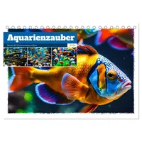 Calvendo Aquarienzauber - Bunte KI Unterwasserwelten (Tischkalender 2026 DIN