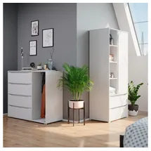 Vicco Kleiderschrank Ruben 80cm mit Kleiderstange Schubladen