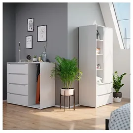 Vicco Kleiderschrank Ruben 80cm mit Kleiderstange Schubladen