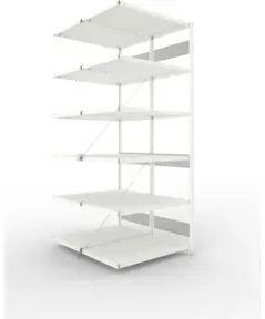 Meta Steckregal Anbauregal S3 CLIP 230 DAR 2500 x 1000 x 500 mm lichtgrau + 2 x 6 Böden