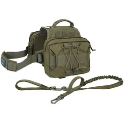 OLIFE taktischer Hunderucksack und Bungeeleine