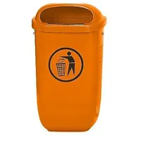 Sport-Thieme Abfallkorb nach DIN, Orange, Standard - Orange