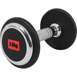 Kurzhantel Profi Gummi 2.5-50 KG SCHWARZ|SCHWARZ|SCHWARZ 2.5kg
