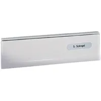RENZ Einwurfklappe zu Tür-Durchwurfbriefkasten, 260 x 82 mm, silber eloxiert