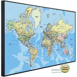 Papermoon Infrarotheizung Weltkarte, sehr angenehme Strahlungswärme bunt