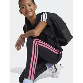 adidas Girl's Essentials 3 Stripes Leggings Black/pink fusion), 9-10 Years