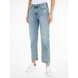 Tommy Hilfiger Straight-Jeans »CLASSIC STRAIGHT HW A MIO WRN«, mit Logostickerei, blau