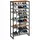 Relaxdays Schuhregal 75 x 172,5 x 30 cm 10 Ebenen / Braun/Schwarz