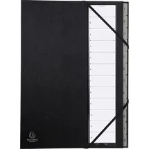 Exacompta Ordnungsmap Ordonator 12 Fächer bedruckt 1-12 schwarz