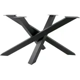 holz4home holz4home® Tiempo Spider Tischgestell Mittelfuss Metall Schwarz