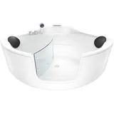 Pool Badewanne Eckwanne Wanne S60-EH 140x140cm mit Tür Walk-in-Pool