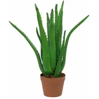 Europalms Aloe-Vera-Pflanze, Kunstpflanze, 63cm