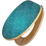 Banjado Design WC Sitz Bambus Toilettendeckel Toilettensitz Bambus Holz Klodeckel WC-Sitz Universal Scharnieren Motiv Mandala Landschaft