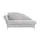 Nehl Liege Greta Mikrofaser 182 x 79 x 86 cm Grau mit Schlaffunktion