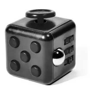 Anti-Stresswürfel Cube, Hand-Motorik Spielzeug, Konzentration und Anti-Stress-Würfel; Gadget gegen Nervosität und Stress; Schwarz