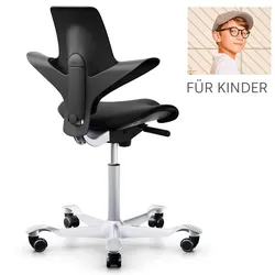 HAG CAPISCO PULS 8020 | Xtreme schwarz | speziell für Kinder | Gestell silber