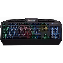 Surefire Kingpin Gaming Tastatur Nordic, Gaming Multimedia Keyboard mit LED-Hintergrundbeleuchtung, RGB-Tastatur mit USB-Kabel, 25 Anti-Ghosting-Tasten, skandinavisches Layout QWERTY
