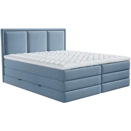 MID.YOU Boxspringbett 140 x 200 cm H2/H3 Blau
