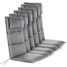 ASPERO Hochlehner Auflage 6 St. 40 x 40 x 5 cm grau