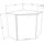 VCM Eckschrank Hängeschrank 57 x 57 x 60 cm Weiß