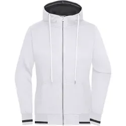 Damen Club Kapuzenjacke - Farbe blau, weiß - Größe M