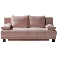 deinbett Schlafsofa aus Cord Luna ¦ rosa/pink ¦ Maße (cm): B: 200 H: 89 T: 96.0