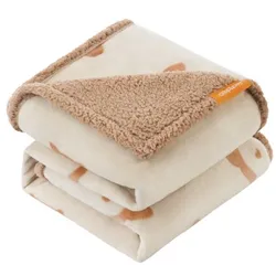 FEANDREA Wasserdichte Hundedecke Sherpa Fleece Beige