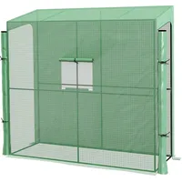 Outsunny Foliengewächshaus PE Grün 200 cm 1,6 m2