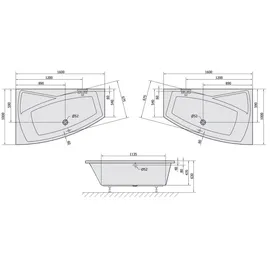 Polysan EVIA Raumsparbadewanne 160 x 100 cm (links) (MPNR nicht verfügbar)