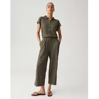 Opus Jumpsuit mit Strukturmuster Modell 'Melti polo', Oliv, 42