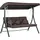 Outsunny Hollywoodschaukel Braun 3-Sitzer