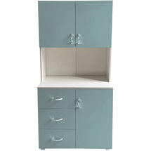 Hti-Living Badschrank Hellblau Weiß