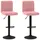 vidaXL Barhocker 2 Stk. Rosa Samt