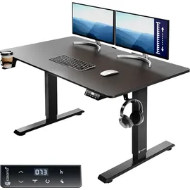 CASARIA Höhenverstellbarer Schreibtisch Schwarz