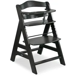 Hauck Alpha+ Select Charcoal Holzhochstuhl ab Geburt, Holz (FSC), 5-Punkt Gurt