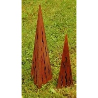 Gartendeko Rost Pärchen Raindrops Rostsäulen 70cm + 50cm