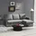 Homcom Eckcouch Polyester 3-Sitzer Hellgrau